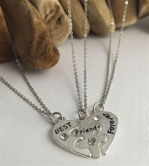 best friends forever necklace for 3|unique best friend necklaces.